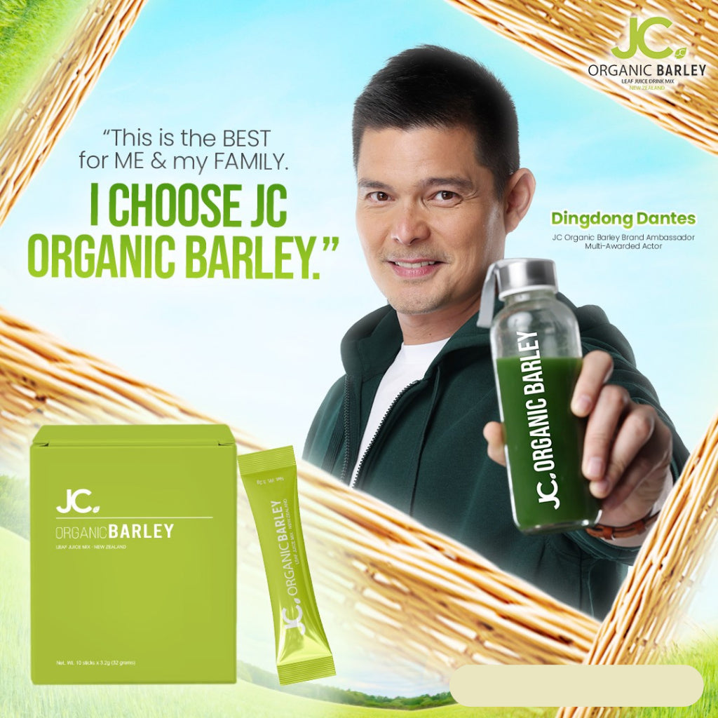 JC Barley Juice – Pure Organic Barley Grass Drink (10 Sachets Box) | Natural Detox, Energy & Immunity Booster