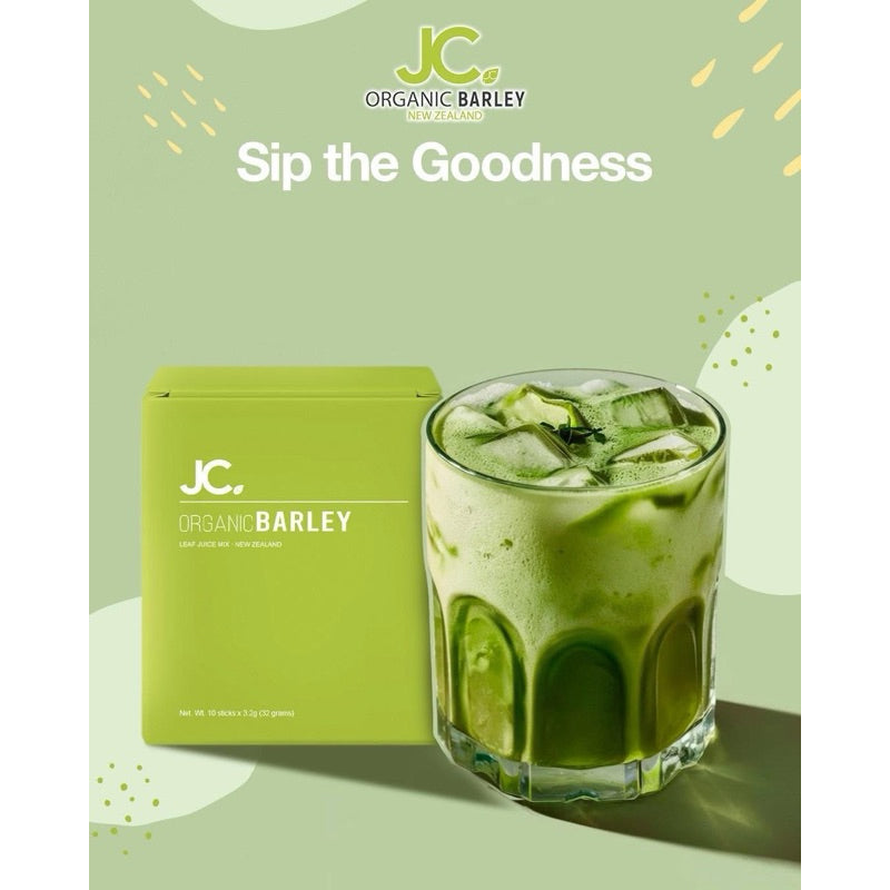 JC Barley Juice – Pure Organic Barley Grass Drink (10 Sachets Box) | Natural Detox, Energy & Immunity Booster