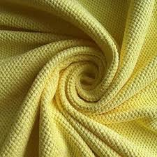 Waffle Yellow Baby Blanket (60% Polyester, 40% Cotton)