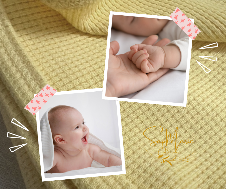 Waffle Yellow Baby Blanket (60% Polyester, 40% Cotton)