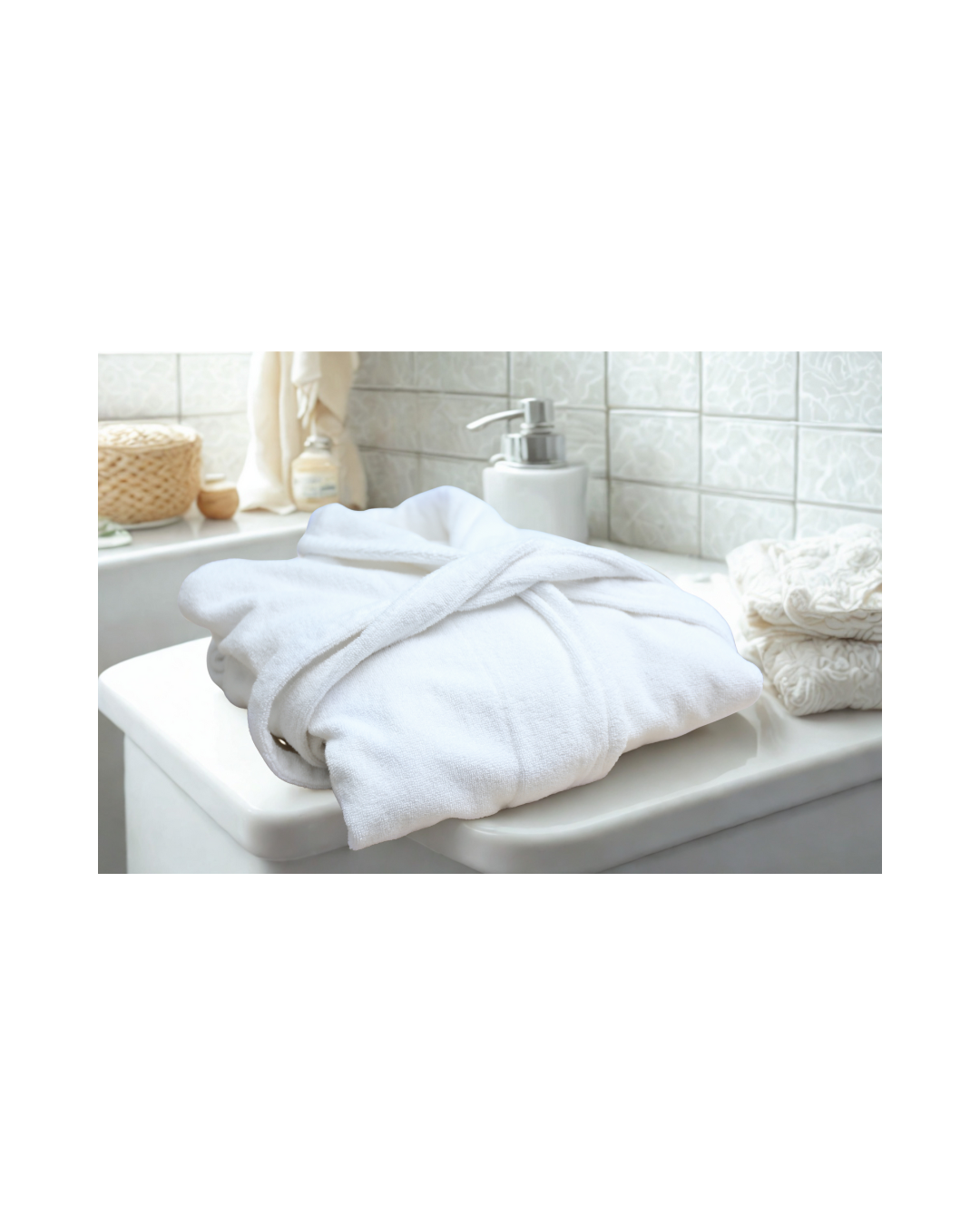 Terry Cotton White Bathrobe