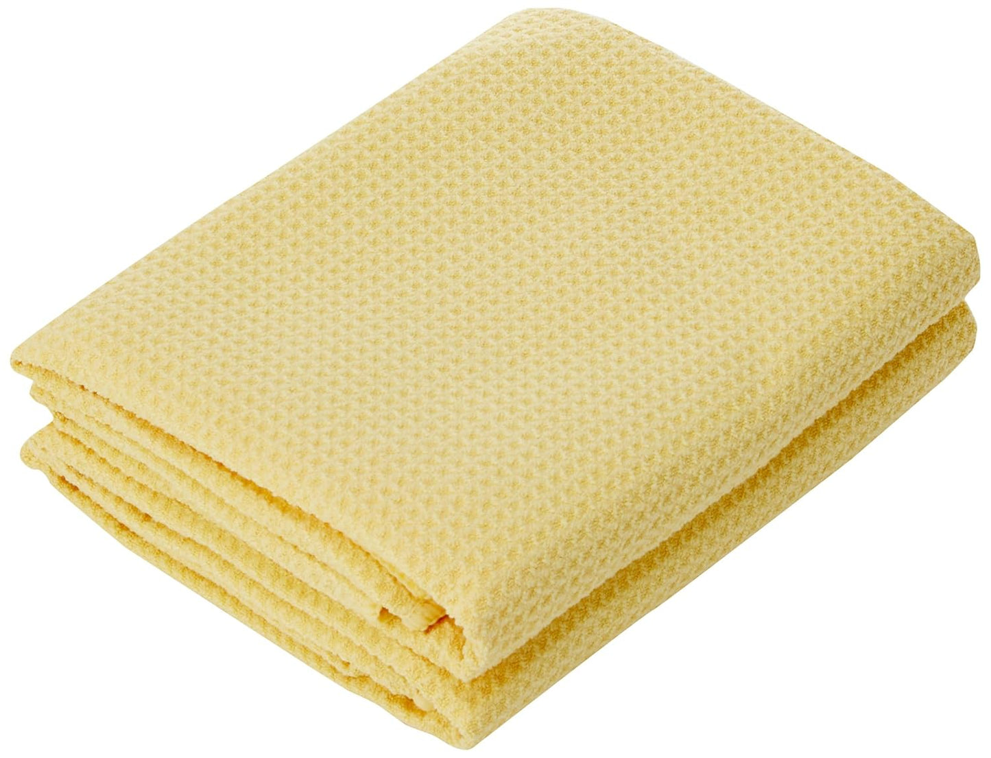 Waffle Yellow Baby Blanket (60% Polyester, 40% Cotton)