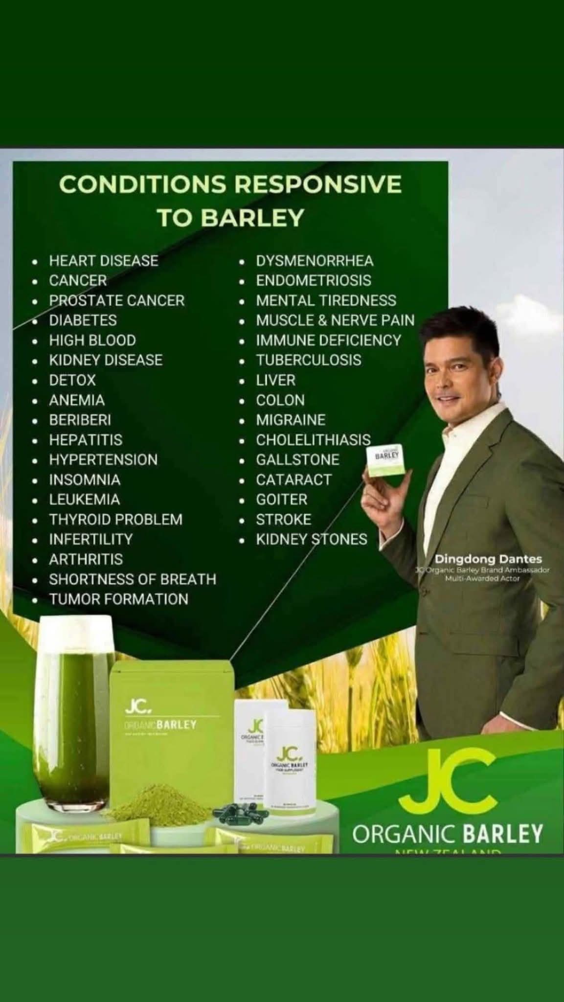 JC Barley Juice – Pure Organic Barley Grass Drink (10 Sachets Box