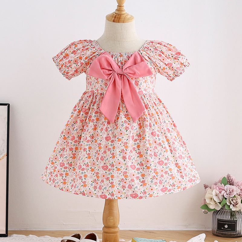 A vibrant, colorful, and playful dress perfect for sunny days for Girls / Age 1-7 | Floral Summer Dress | Comfortable & Stylish / Toddler Party Outfit